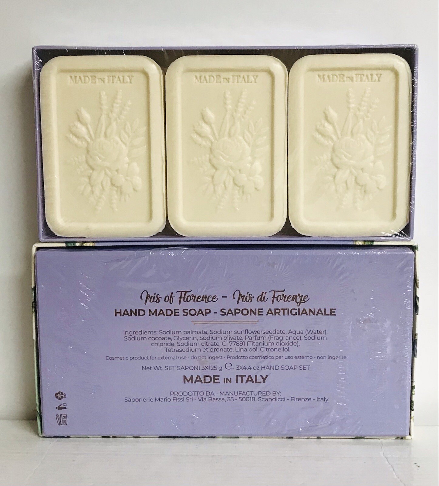 2-Pack Saponificio ~ Iris of Florence Hand Bar Soap Set 6 Bars 4.4 oz Each