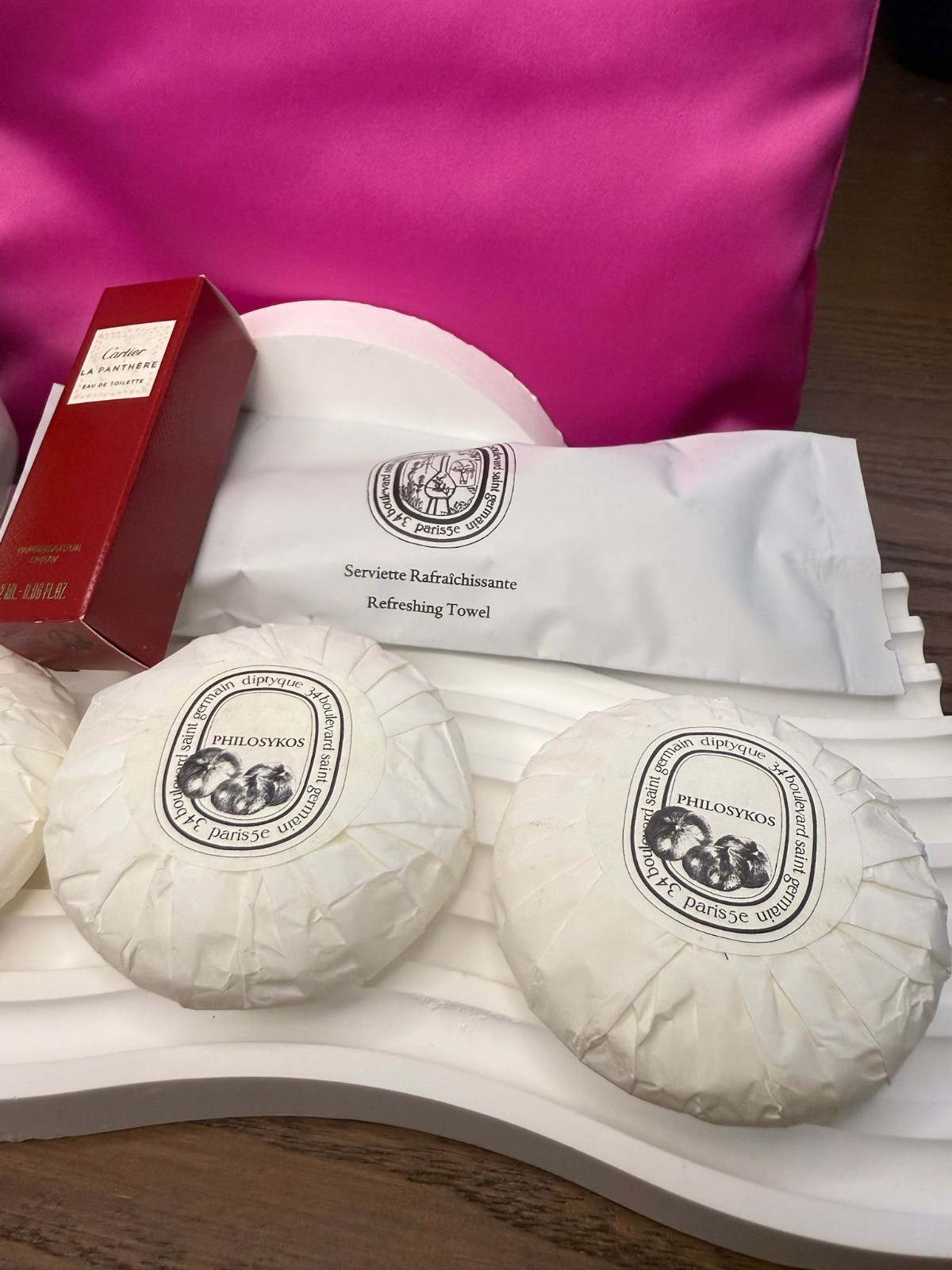 NEW Set of3 Diptyque Philosykos Round Soap Bar 45g/1.6oz each free Cartier gift