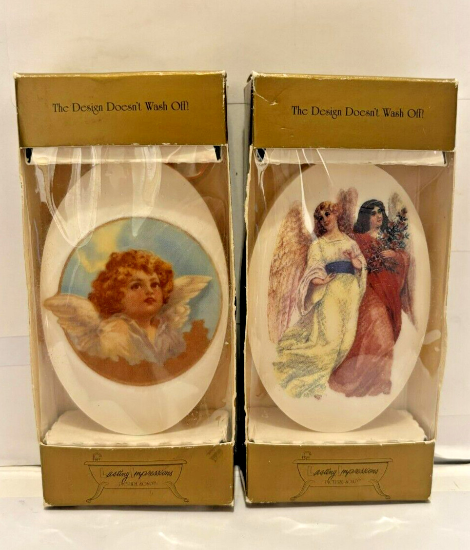 Lasting Impressions 2 Vintage 1990s Angel Soaps 3oz Each New In Boxes