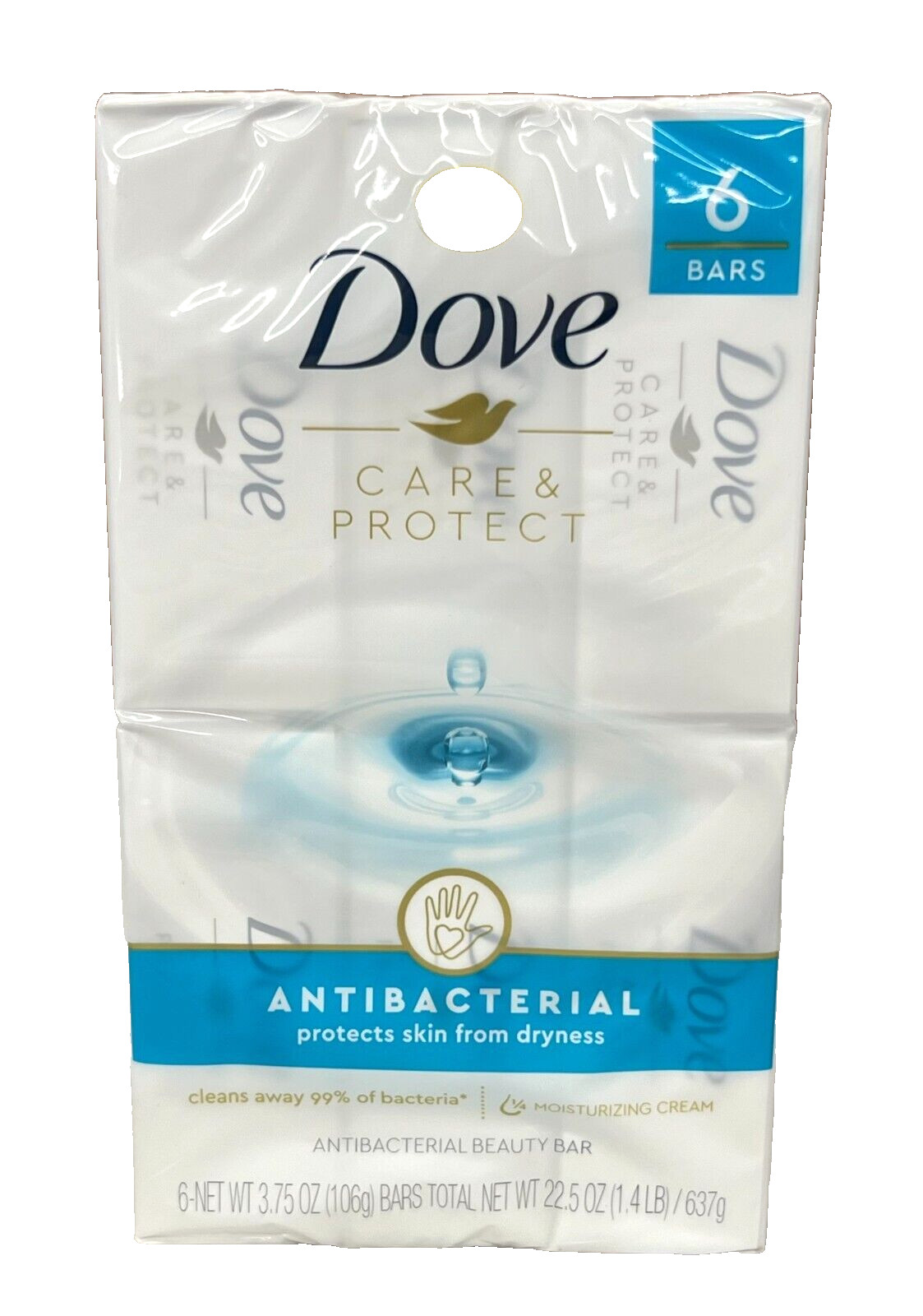 Dove Beauty Bar Antibacterial 6 Bars 22.5 oz