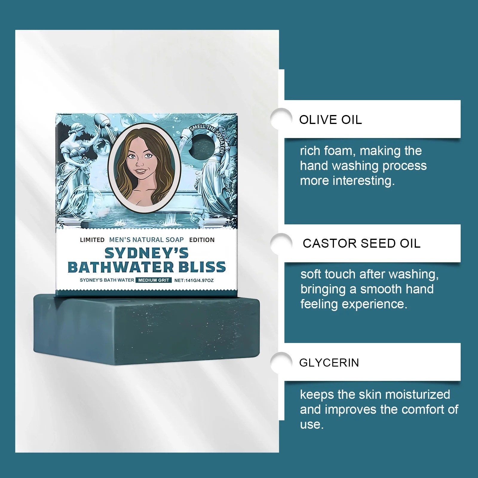 Bathing Soap Bar — Deep Cleansing, Nourishing, Oil-Control, Odor-Removing