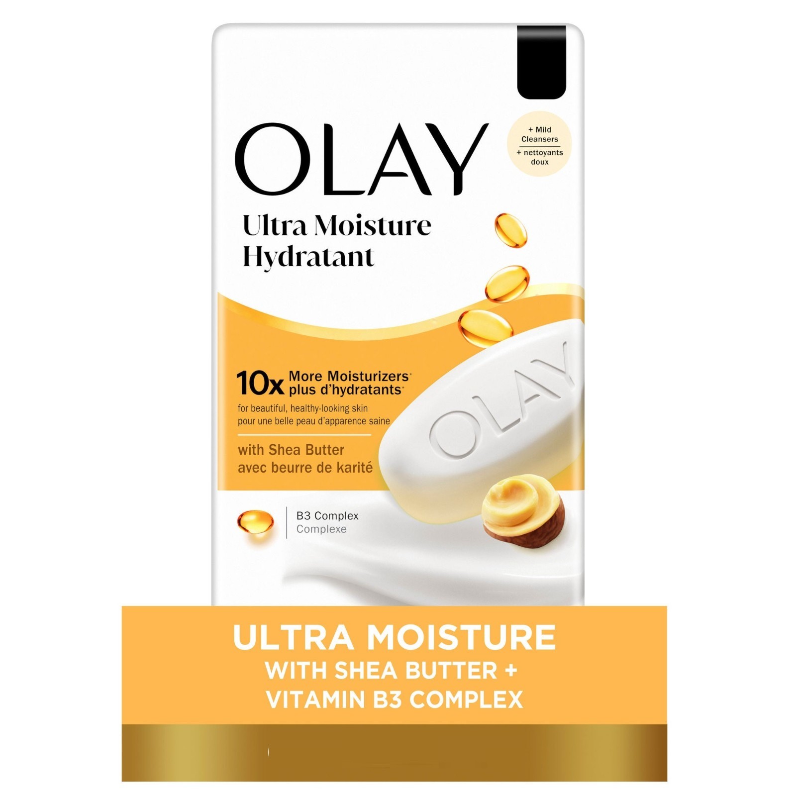 12-Bars Olay Ultra Moisture Beauty Bar – Shea Butter & Vitamin B3 – 3.17 oz Each
