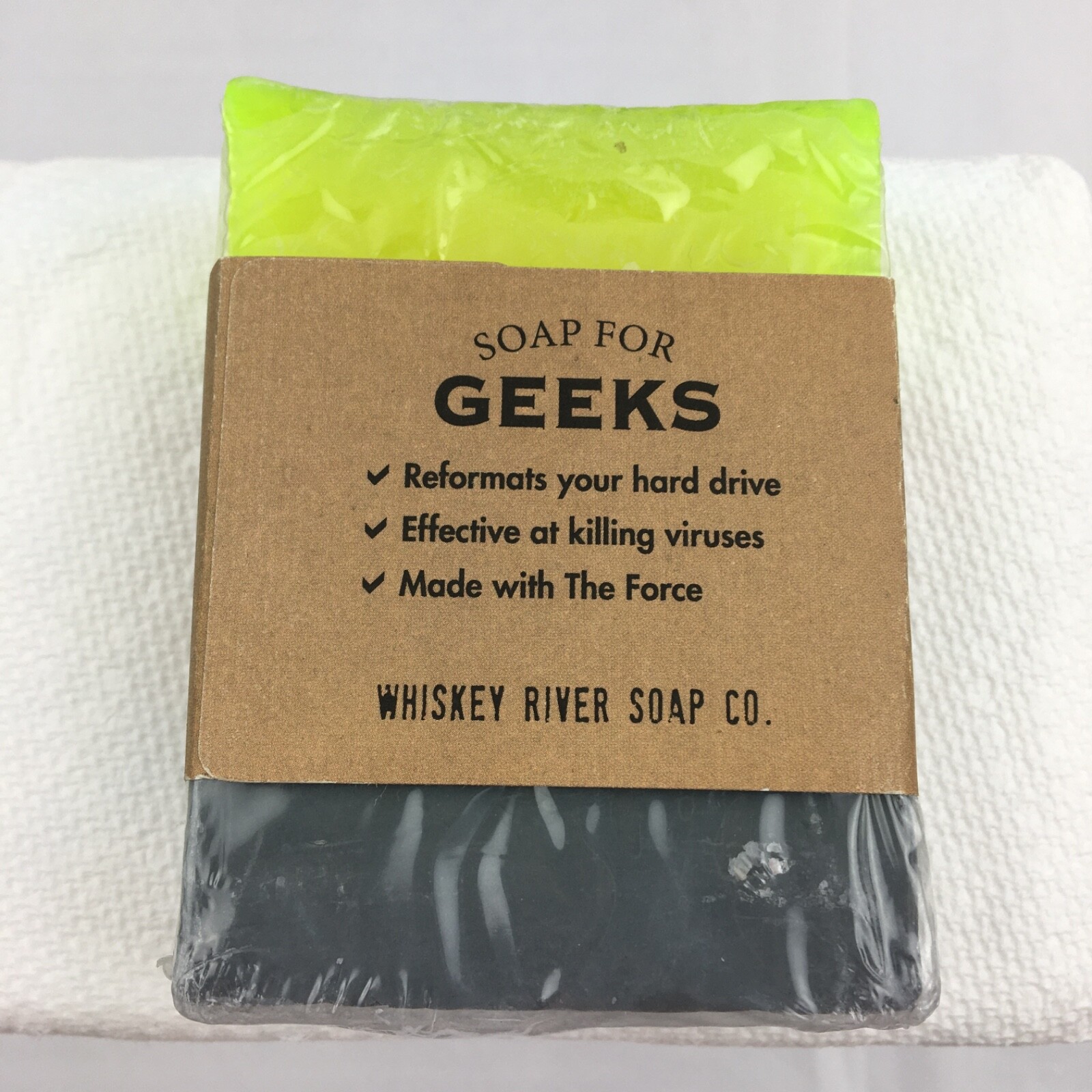 Whiskey River Soap Co Soap for Geeks WiFi Scented 6 Ounce Bar Green Gray