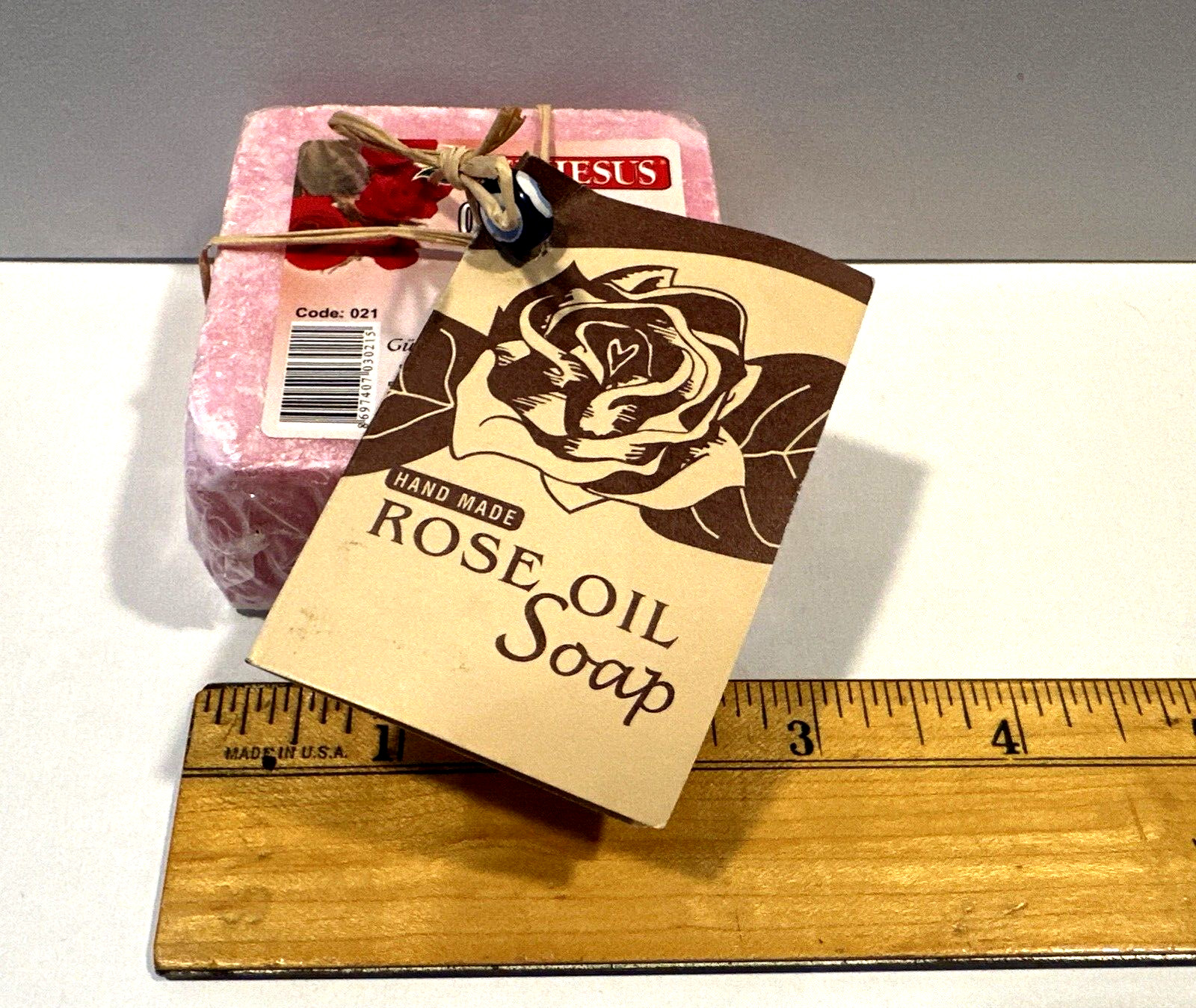 Ephesus Olive Oil Soap 4 oz. Hand Made With Rose Extract Oil From Aegean Region
