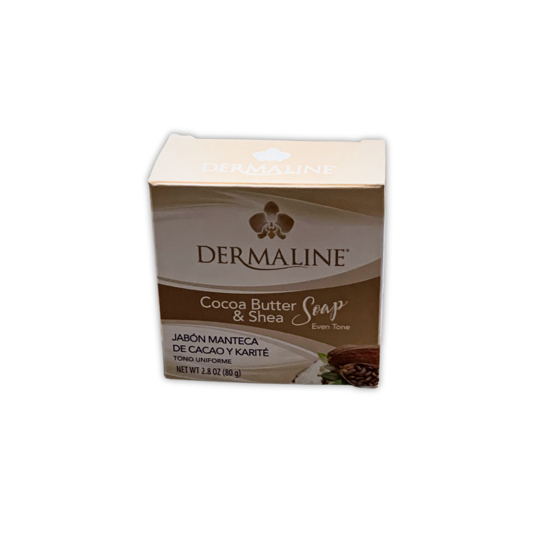 Dermaline Shea & Cocoa Butter Soap Bar – 2 Pack | 2.8 oz Daily Bath Use
