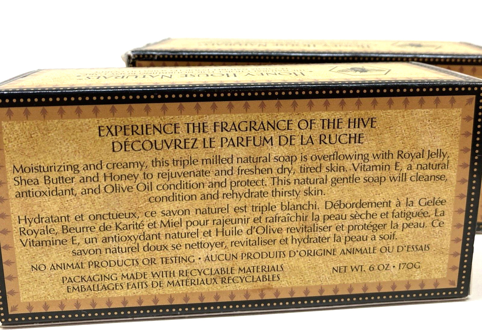 Honey House Naturals Honey Blossom Bath Size Soap Bar 6 Oz Citrus Set of 2