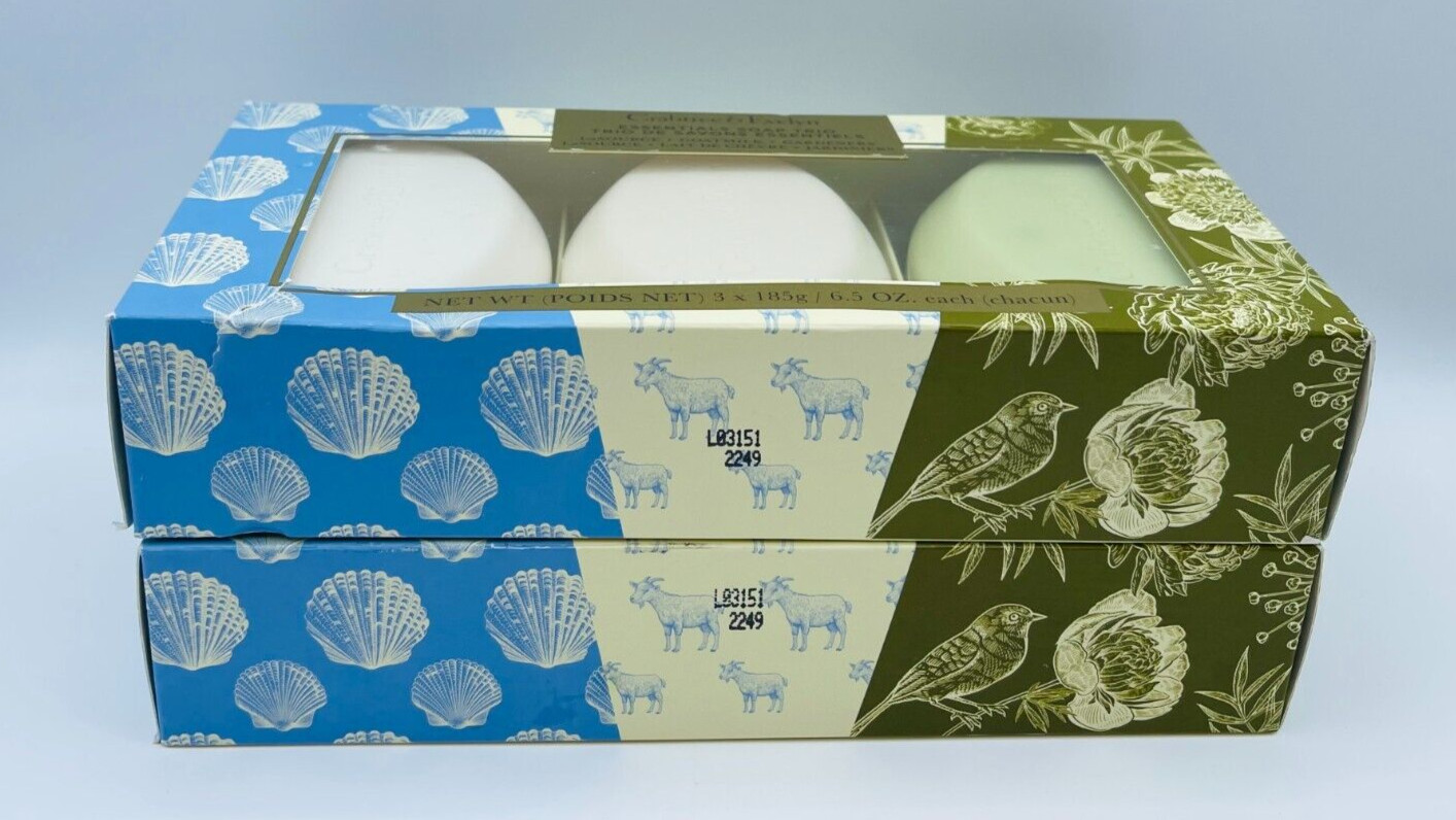 2x Crabtree & Evelyn LA SOURCE GOATMILK GARDENERS Bar Soap 6.5oz Each READ DESCR