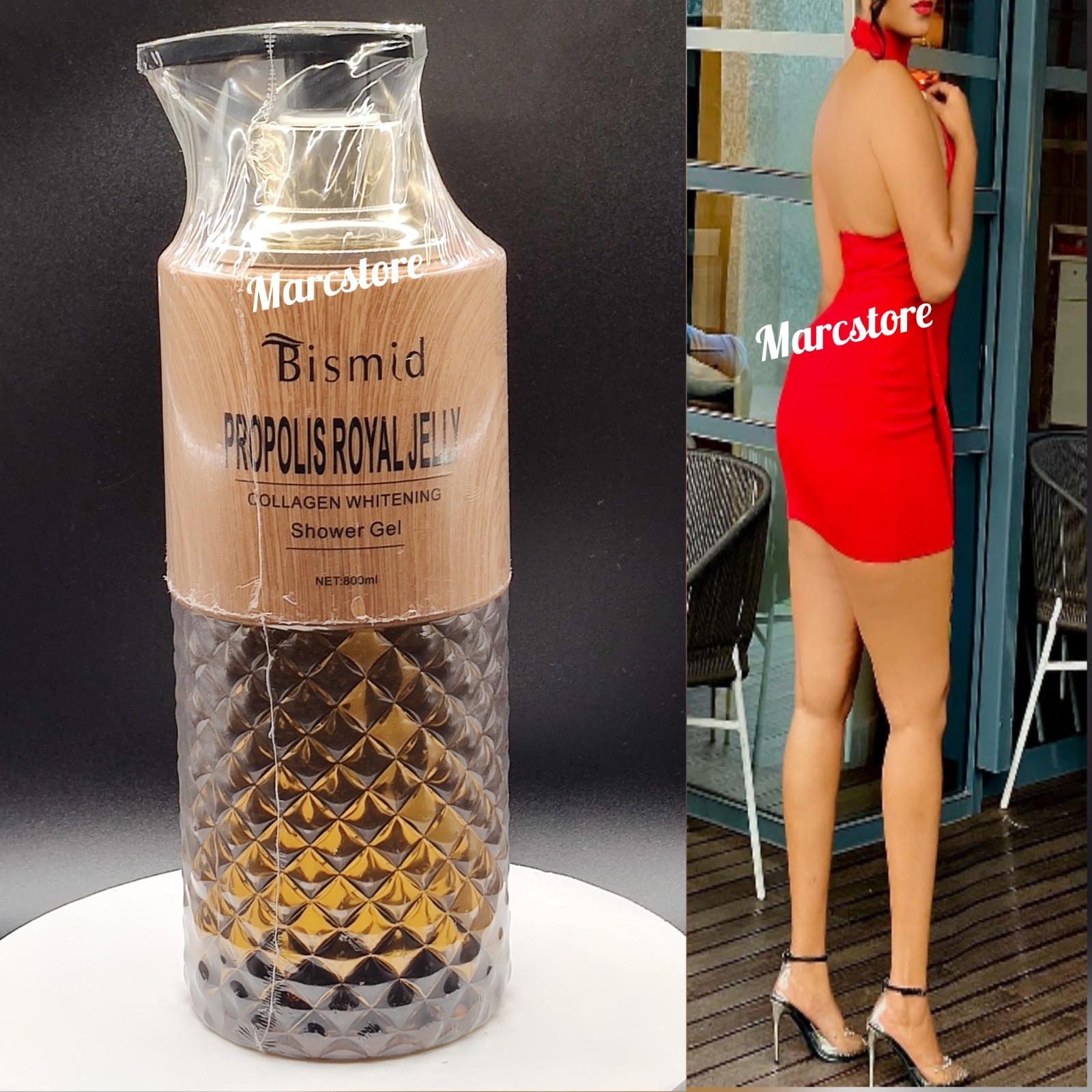 BISMID COLLAGEN ROYAL JELLY WHITENING AND GLOWING BATH SHOWER GEL 800ml