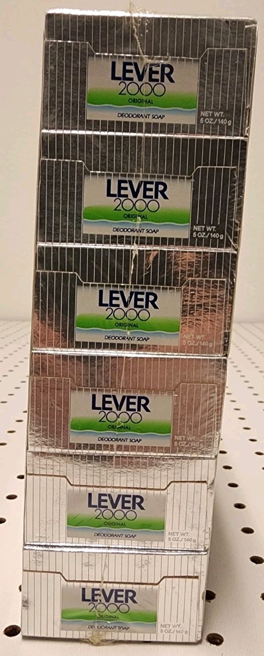 Vintage 1997 Lever 2000 Original 12 Bar Pack Deodorant Soap Silver Box NEW NOS