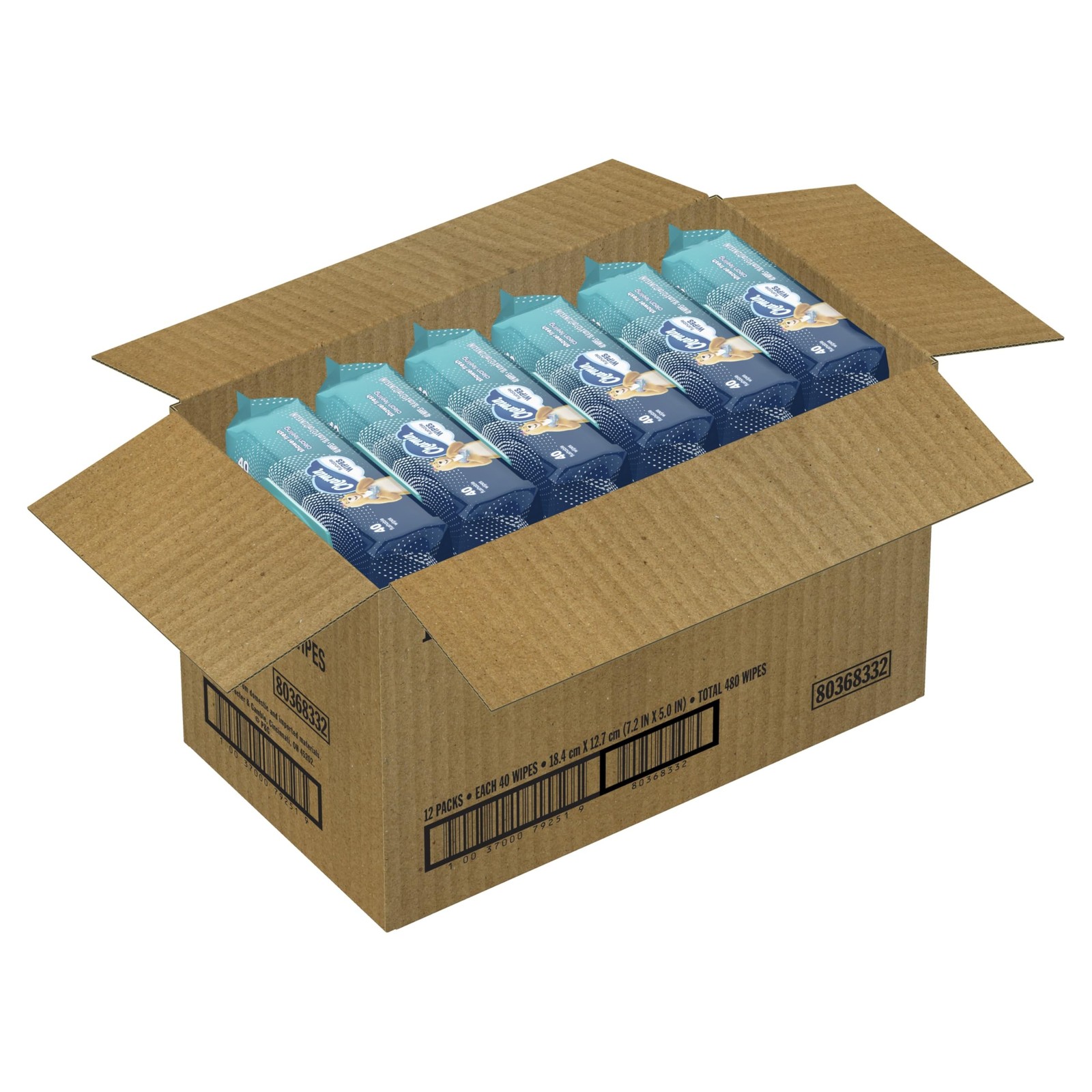 Charmin Flushable Wipes, 12 packs, 40 Flushable Wipes per Pack Wipe