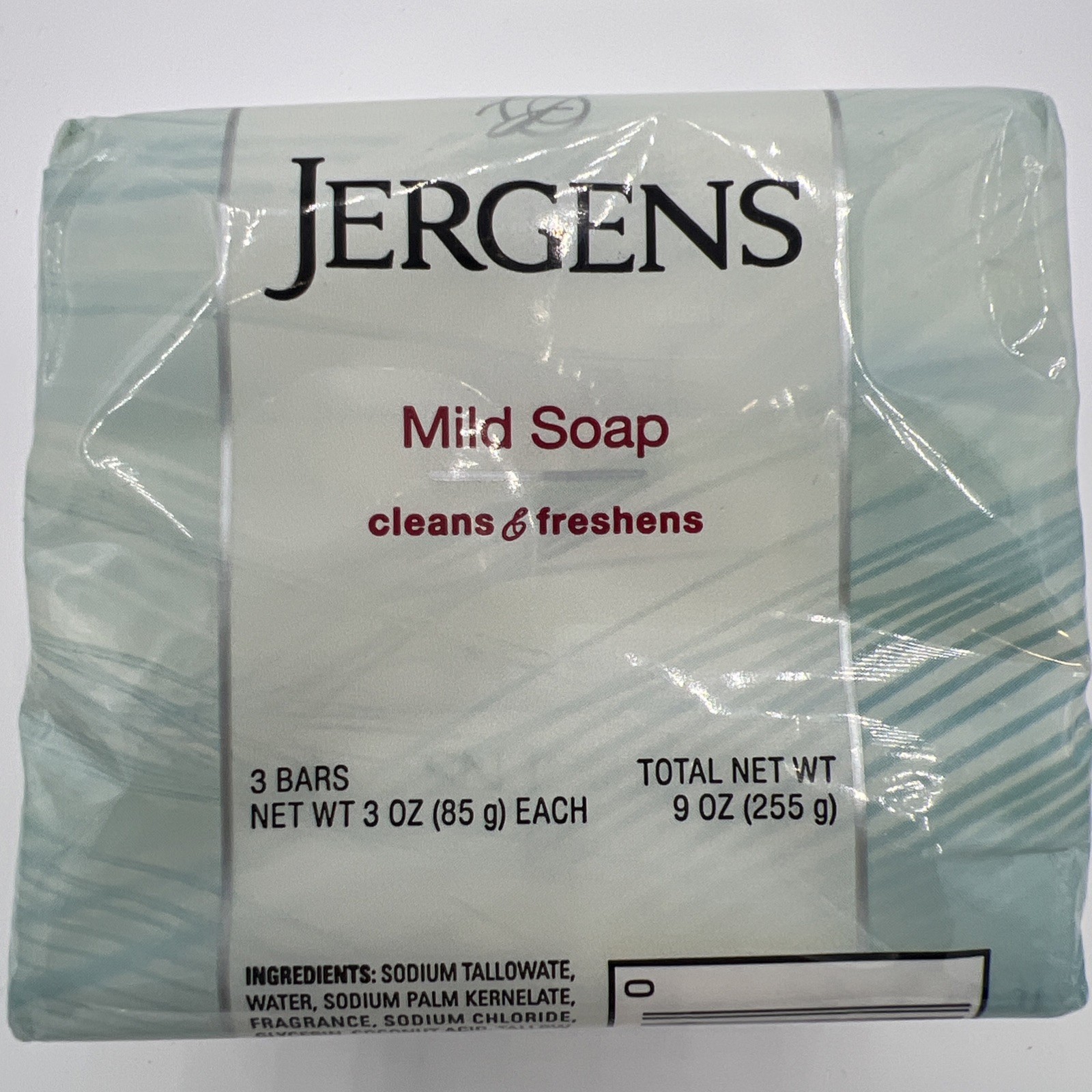 Jergens Mild Soap Cleans & Freshens Bars – 3 Bars – 3oz Each (9oz total)
