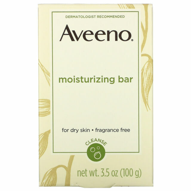 Aveeno Moisturizing Bar Soap, Fragrance Free, 3.5 oz 3 PACK