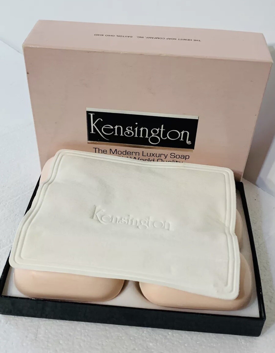 VINTAGE KENSINGTON 6 PC BOXED SET LUXURY GERANIUM SCENT BAR BATH SOAP 24.75 OZ