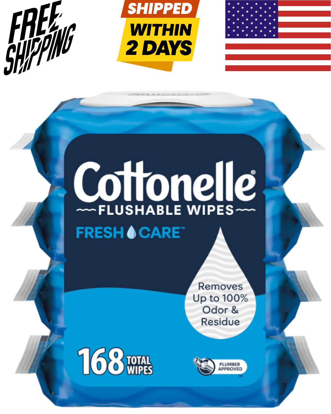 Cottonelle Ultra Fresh Flushable Wet Wipes, 4 Flip-Top Packs Great Price