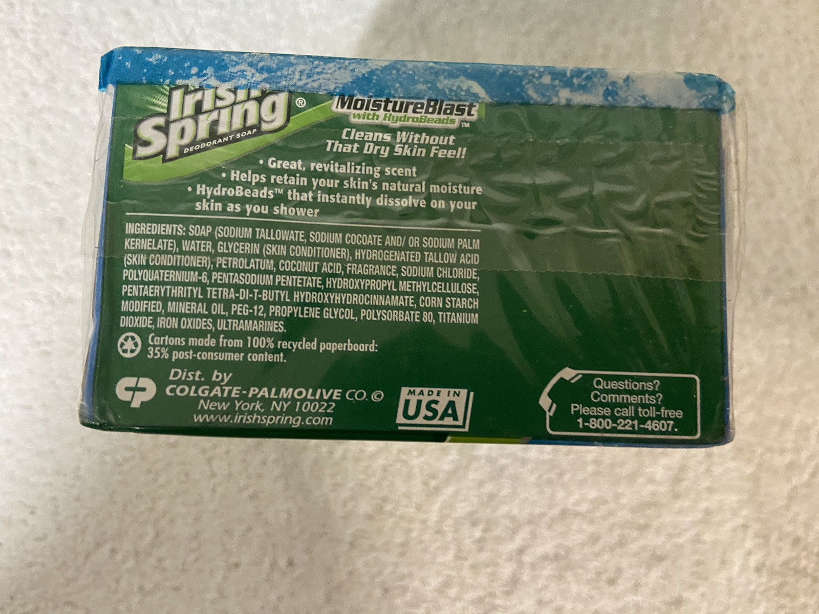Spring Moisture Blast Bar HydroBeads Deodorant Soap, 9Ct – Irish Spring