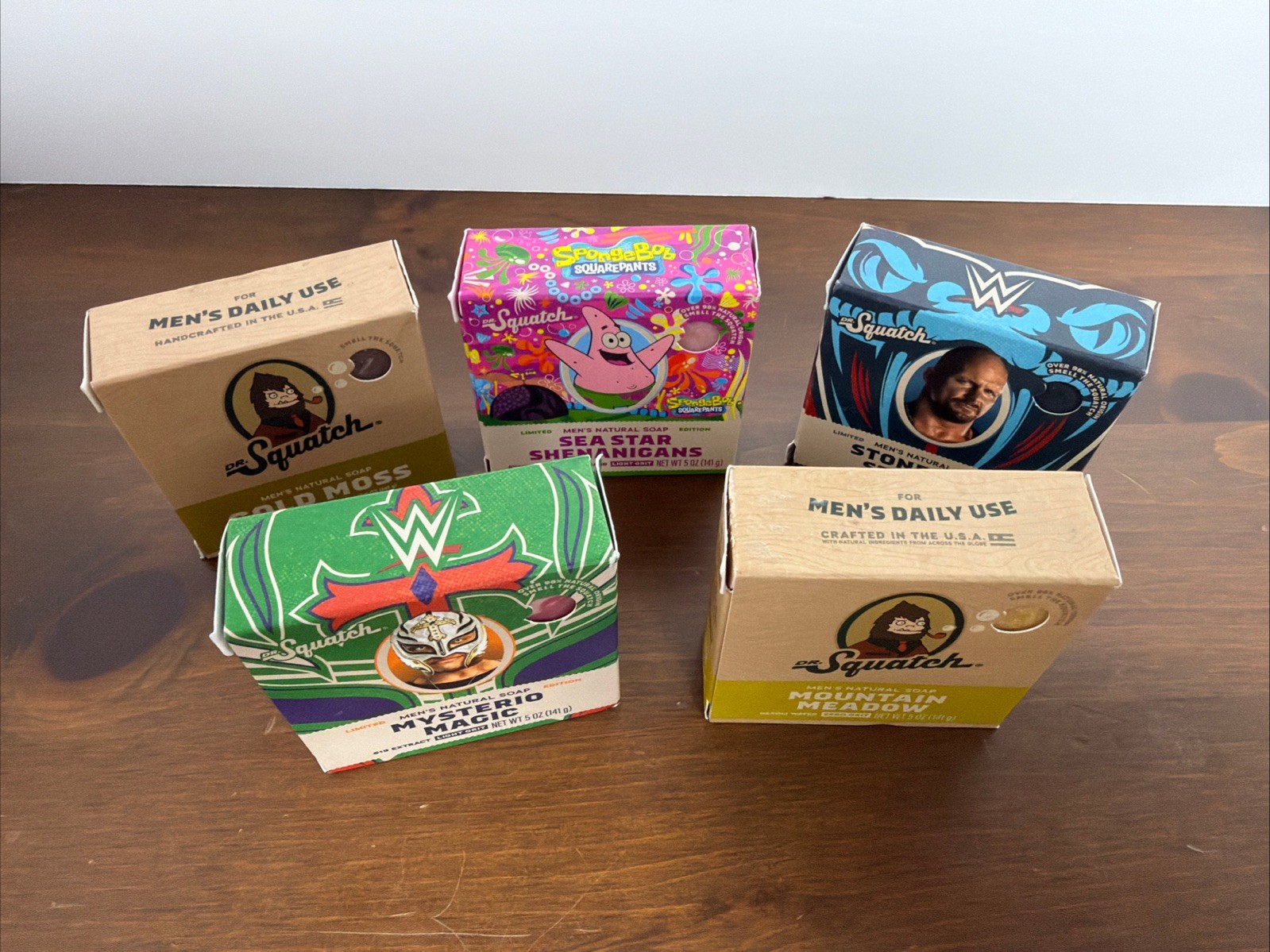 Dr Squatch Bar Soap Mixed Lot FATHER’S DAY Gift Lot of FIVE (5) Different
