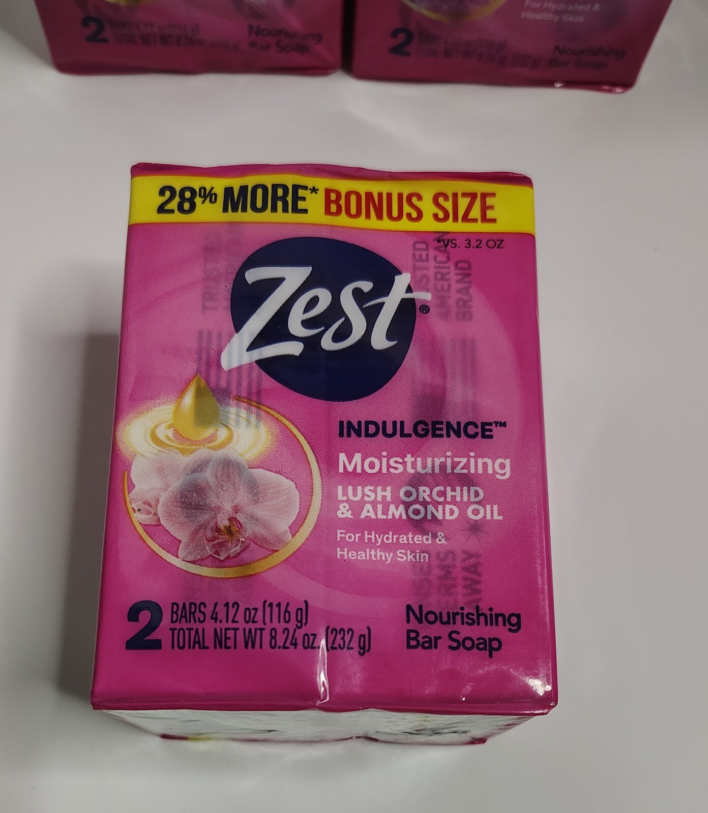 Zest Lush Orchid & Almond Oil Moisturizing Bar Soap 4.12 Oz Bundle Of 3 Packs