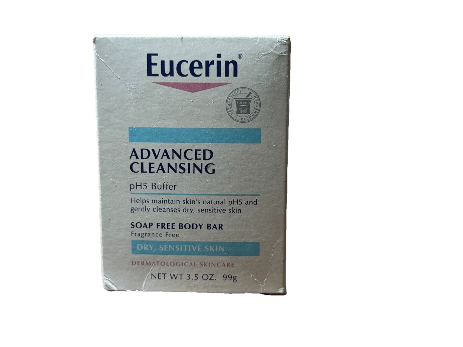 Eucerin Advanced Cleansing Soap Free Body Bar pH5 Buffer DrySensitive Skin 3.5oz