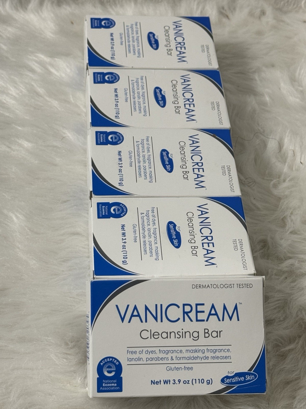 Vanicream Gentle Cleansing Bar Pack of 6 Fragrance Free for Sensitive Skin