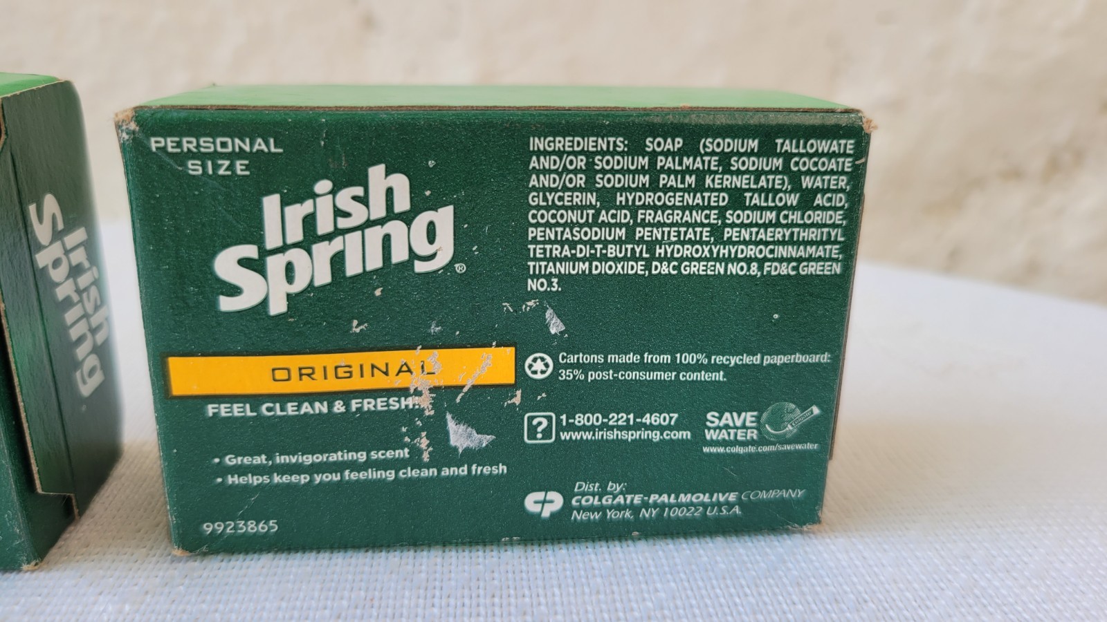 Irish Spring Original Deodorant Bar Soap, 3.2 oz bars, 2 Boxes, Personal Size