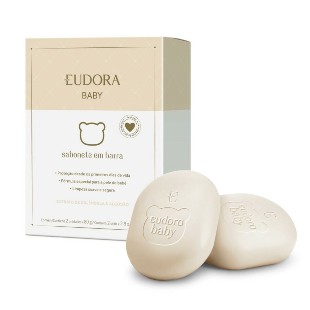 Eudora – Bebe – Kit de Sabonetes em Barra (2 x 80Gr) – (Bar Soaps (2 x 2.82Oz))