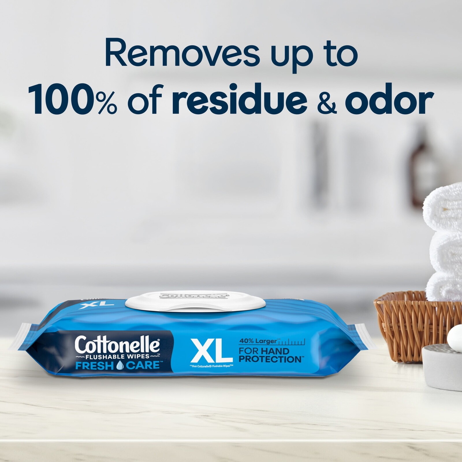 Ultra Fresh XL Flushable Wet Wipes 260 Count Flip Top Hypoallergenic Safe Pack