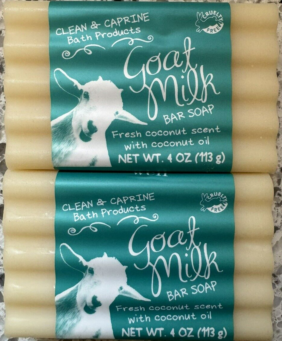 2 4-ounce Bars San Francisco Soap Company Goat Milk Bar Soap – Fresh Coconut