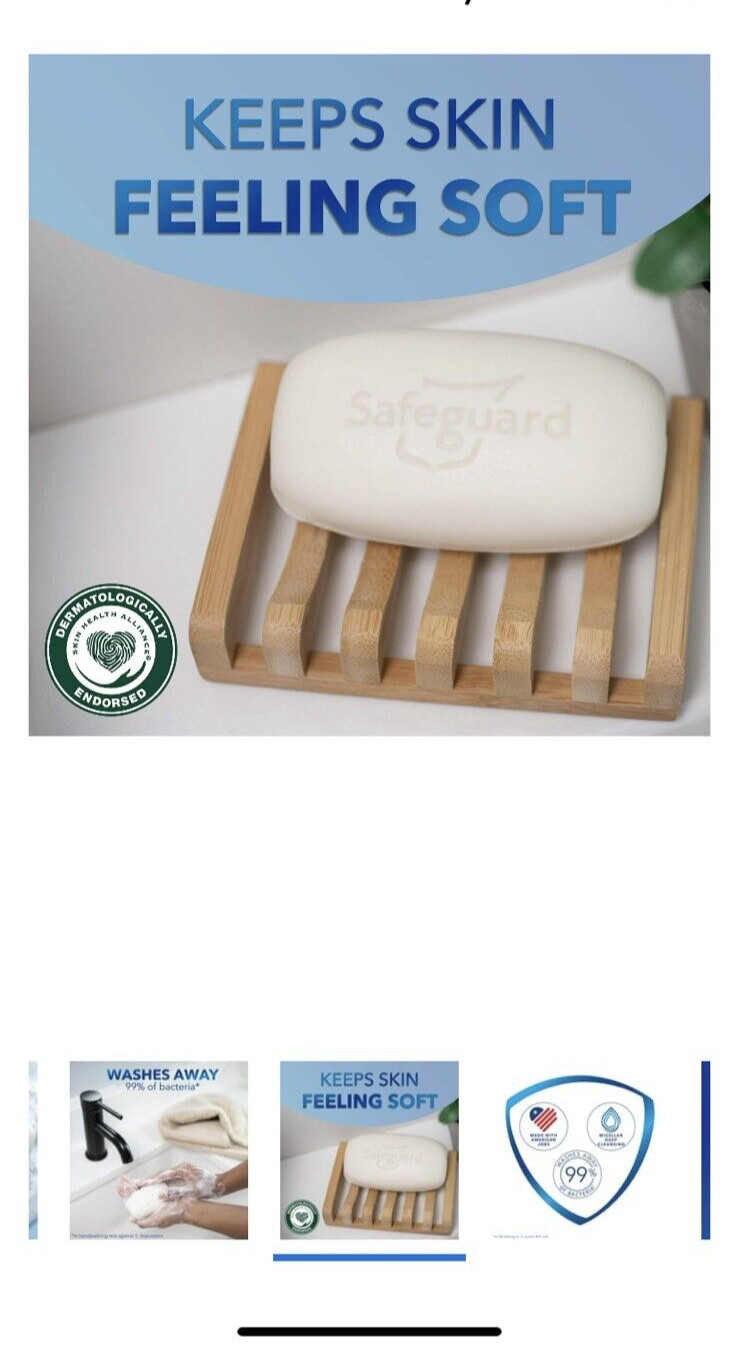 8 bars SAFEGUARD Bar Soap WASHES AWAY 99% of BACTERIA 4 oz WITH ALOE Extract