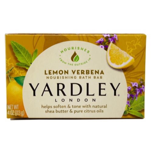 3 Pack Yardley Lemon Verbena with Shea Butter Bar Soap, 4 Ounce Each