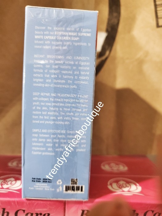 Soap VIP Egyptian Magic Supreme White 200gX 1.👌 Whitening Collagen & Snail Slim