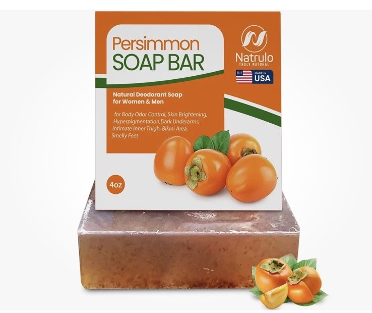 Natrulo Persimmon Soap Bar for Body Odor Control – Purifying Deodorizing Body