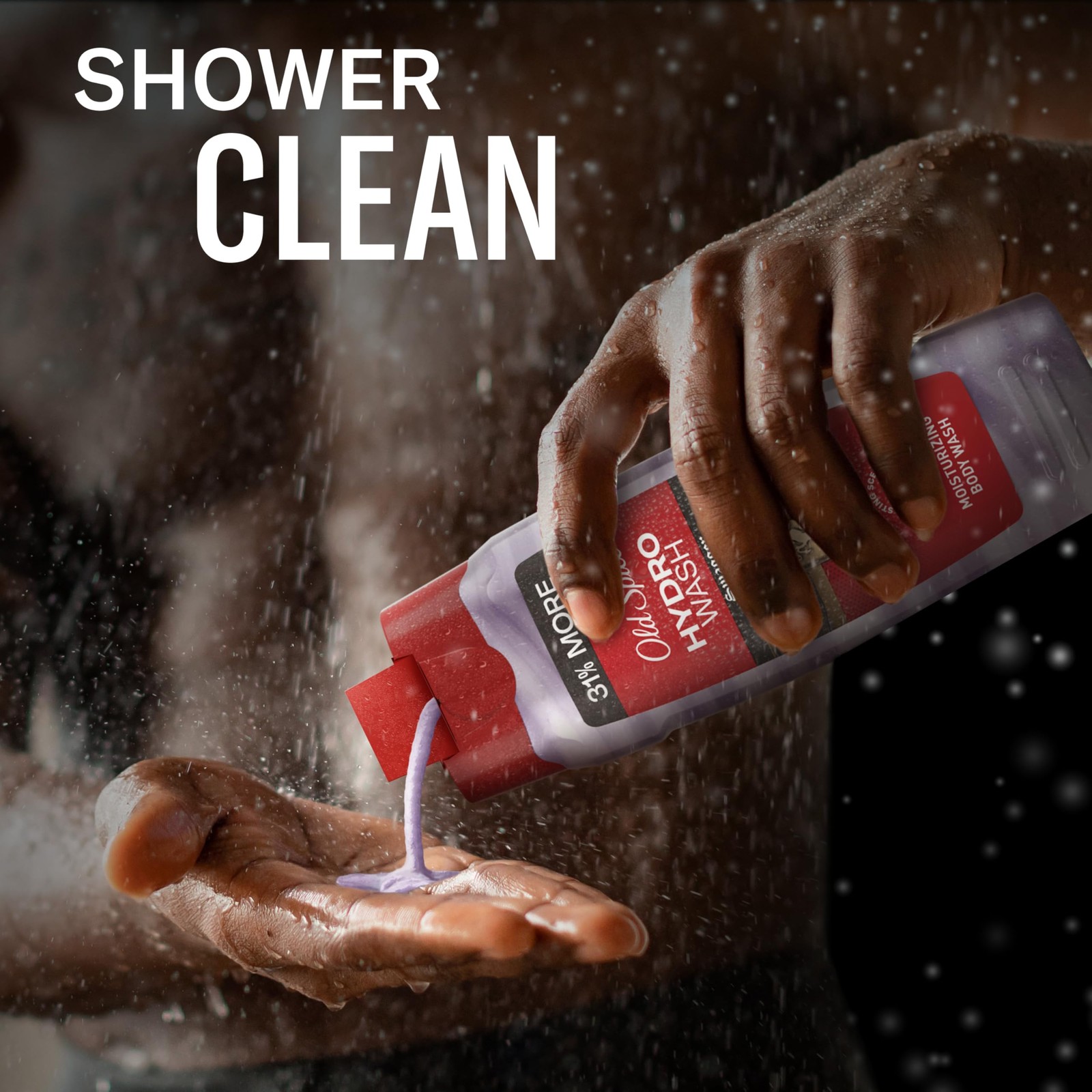 Old Spice Moisturizing Body Wash for Men, Hydro 16 Fl Oz (Pack of 1), RED