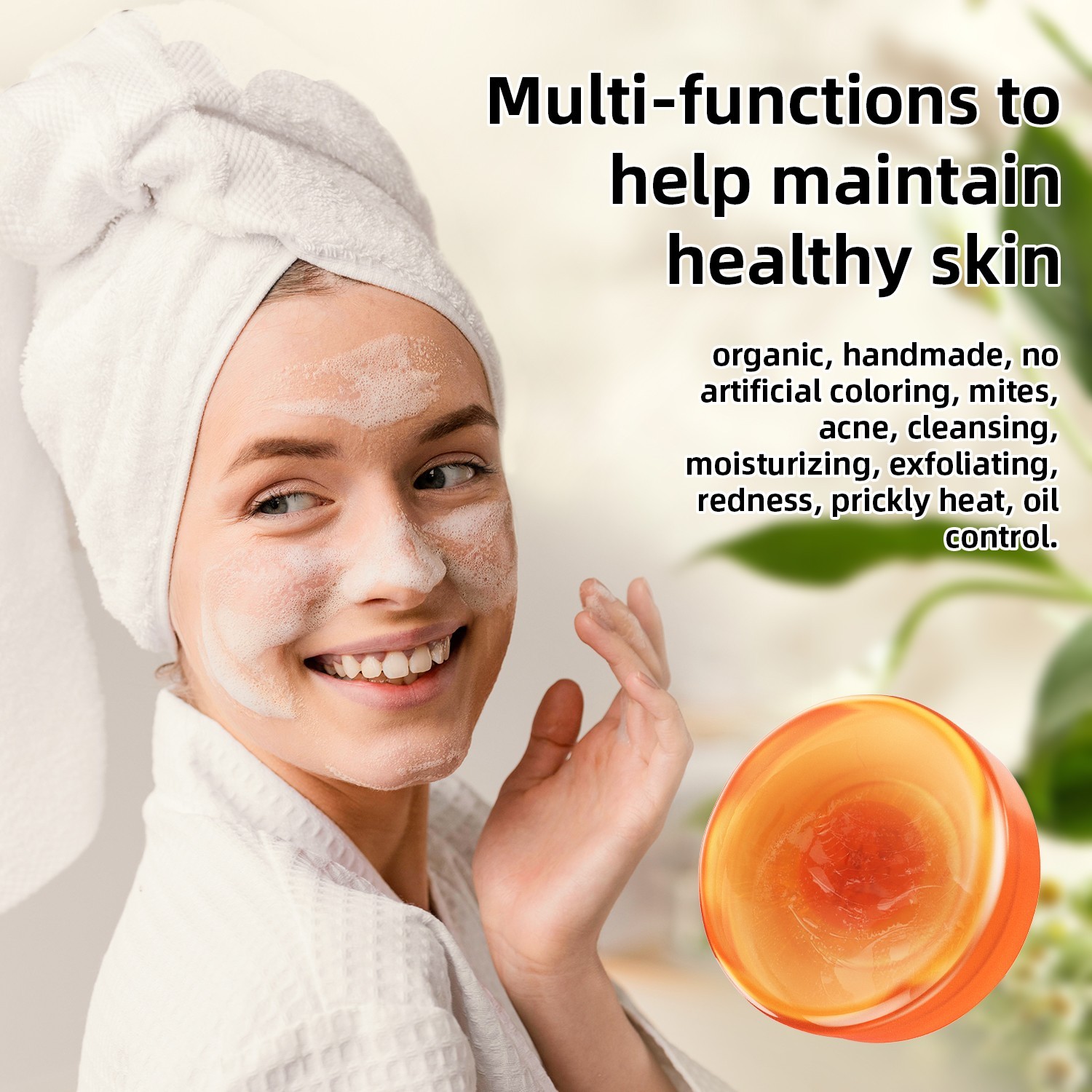Tea Fragrance Handmade Soap – Moisturizing Gentle Cleansing for Daily Cleaning