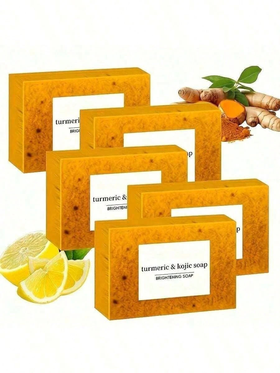 Turmeric Lemon Kojic Acid Soap 100g Face Body Handmade Cleansing Bar 1 Pack