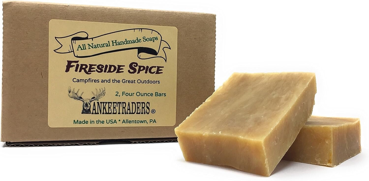 YANKEETRADERS Fireside Spice Soap – Natural, Vegan, Homemade Soap / 2, 4 oz bars