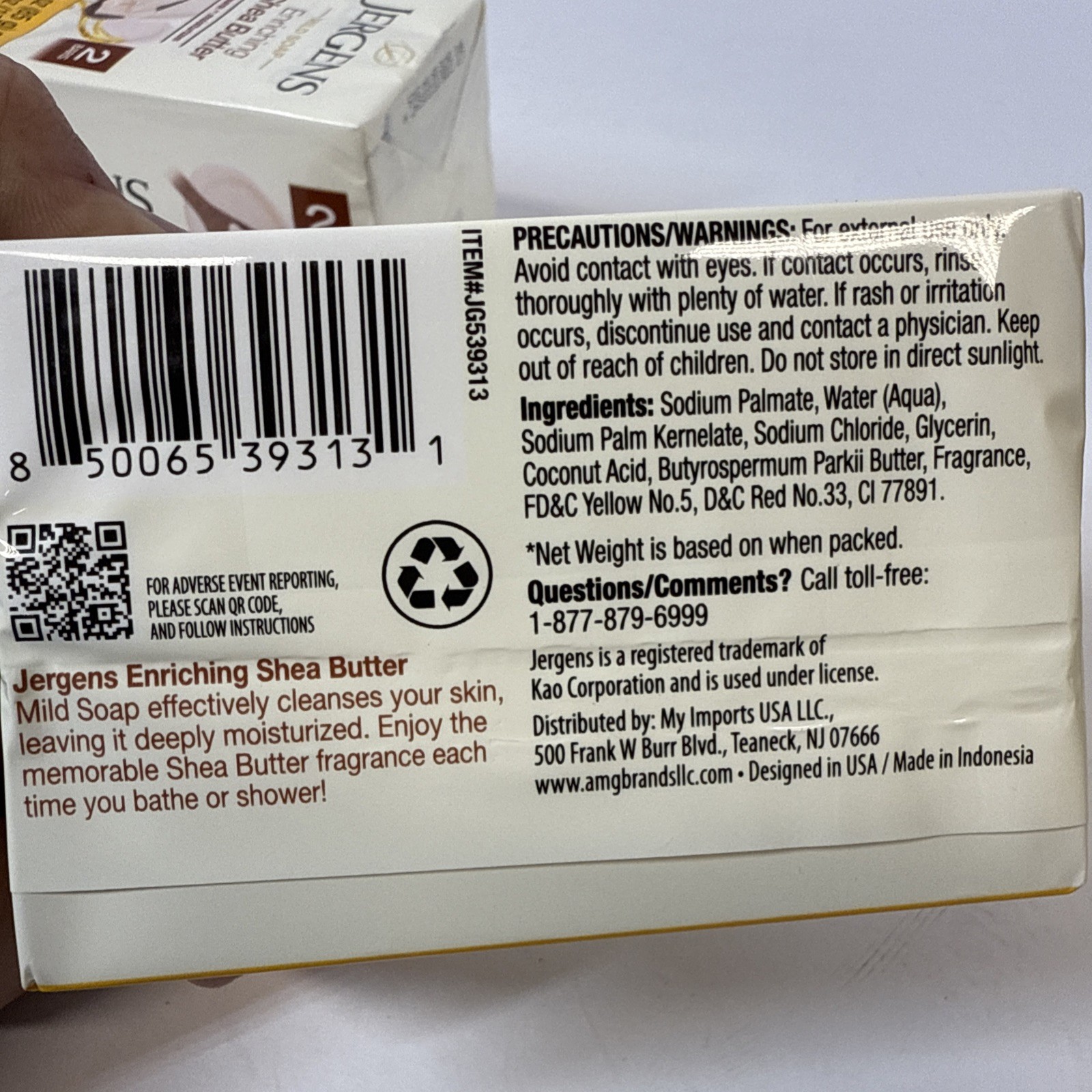 § JERGENS (4-BARS) 3 Oz. (85g) 🟡🫧 ●SHEA BUTTER● 🟡🫧 ≈ENRICHING≈ Mild Soap 🫧.