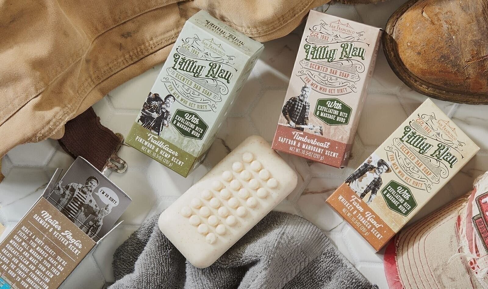 San Francisco Soap Company Filthy Man Scented Bar Soap (Trailblazer Pinewood …