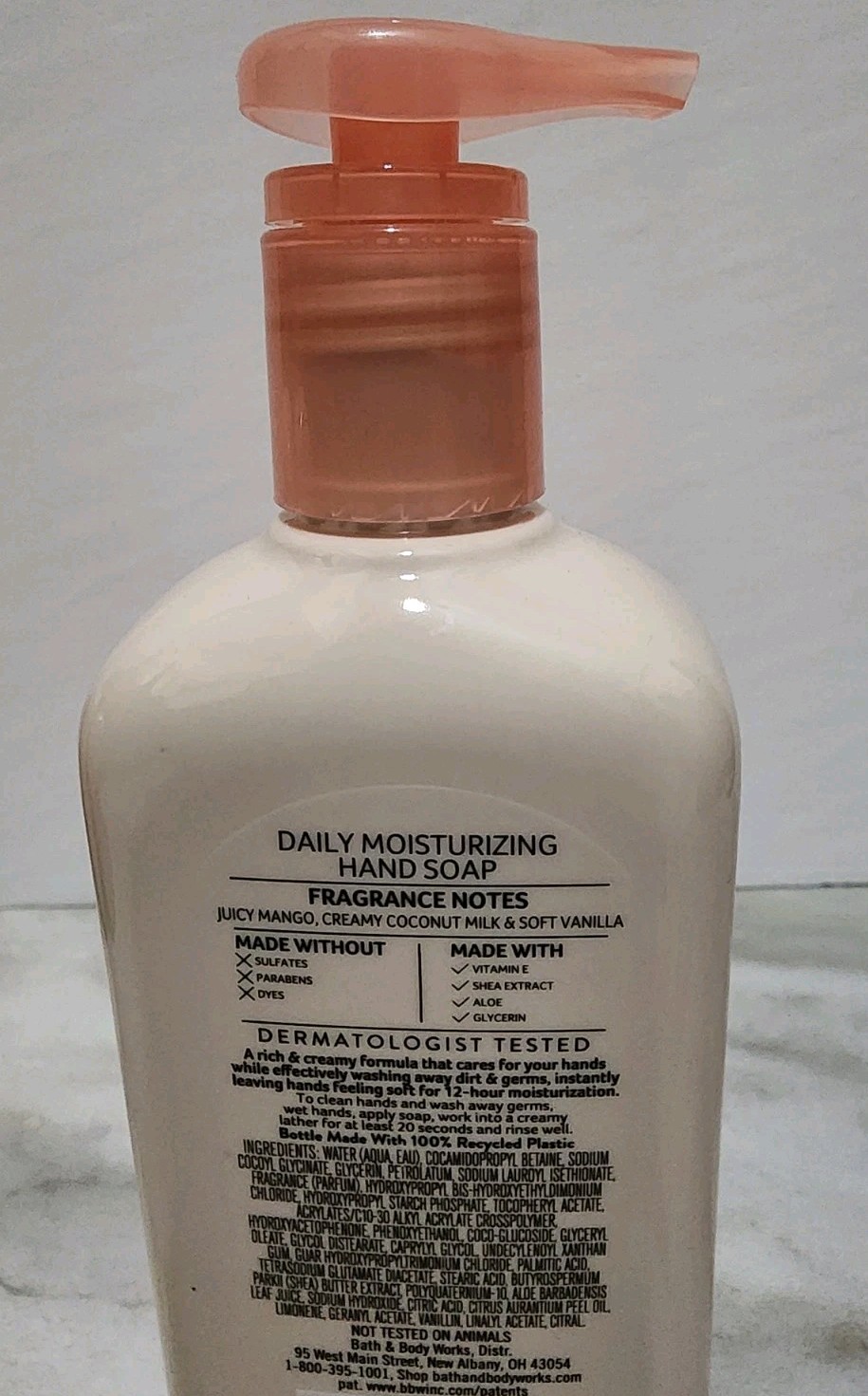 3 Pcs Set Bath & Body Works Mango & Coconut Milk Daily Moisturizing Hand Soap