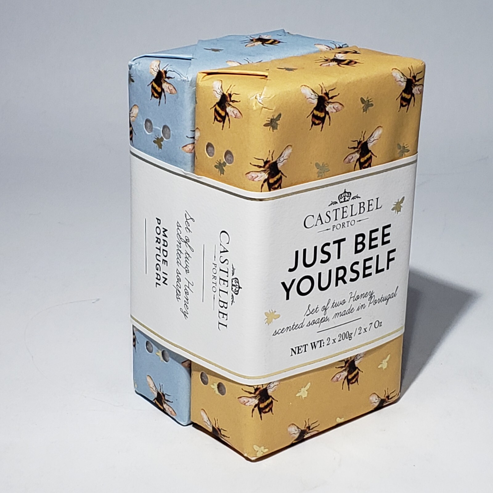 Set of 2 Castelbel Just Bee Yourself Honey Scented Soap 2 x 7oz Bars Portugal