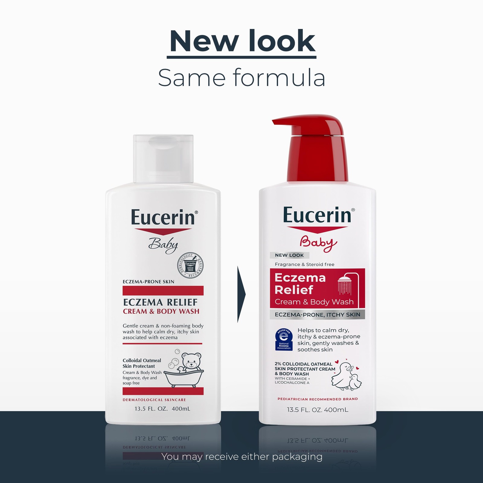 Eucerin Baby Eczema Relief Cream Body Wash, Fragrance Free Eczema Body Wash for