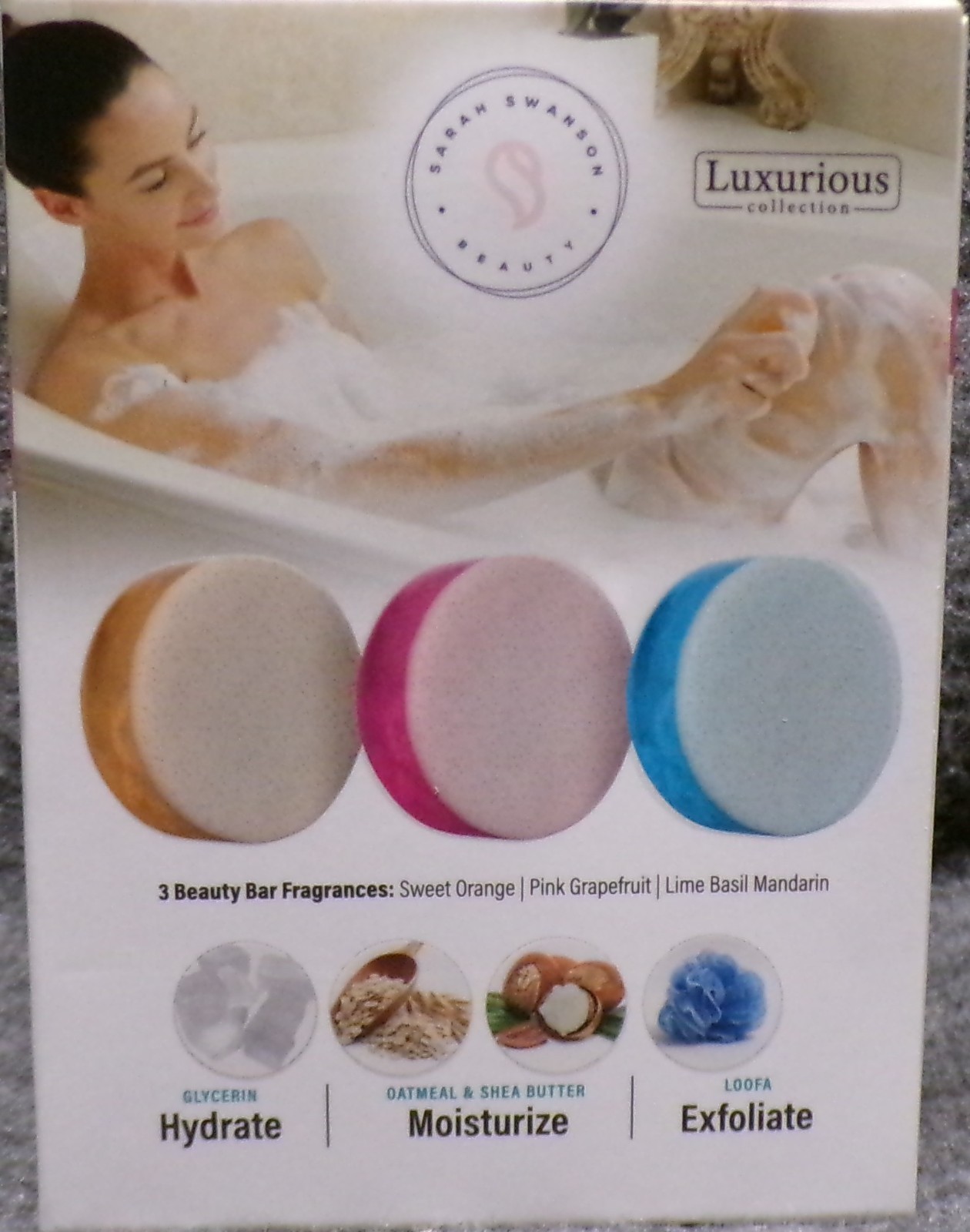 Sarah Swanson Beauty Bar Soap Two Boxes & Cosmetic Bag 3 Bars Each