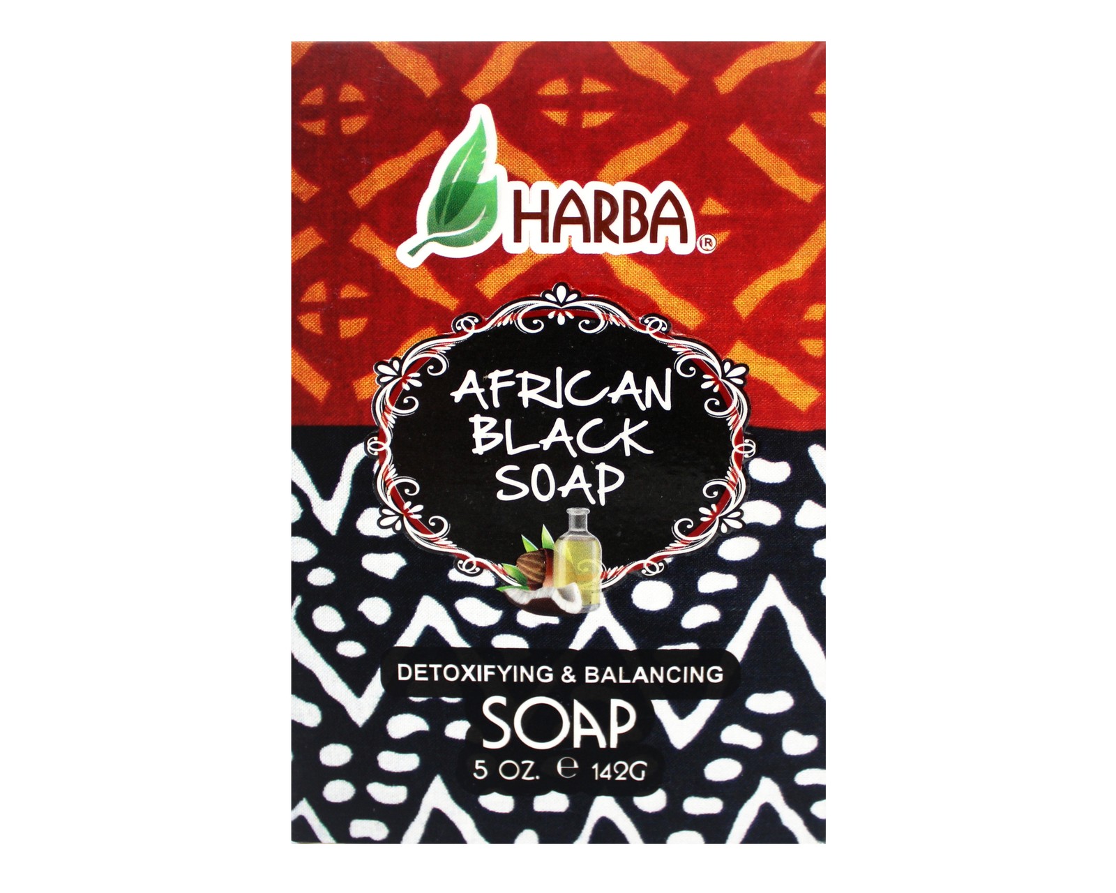 Harba Bath Soap African Black, Detoxifying & Balancing, 5 OZ (142g)