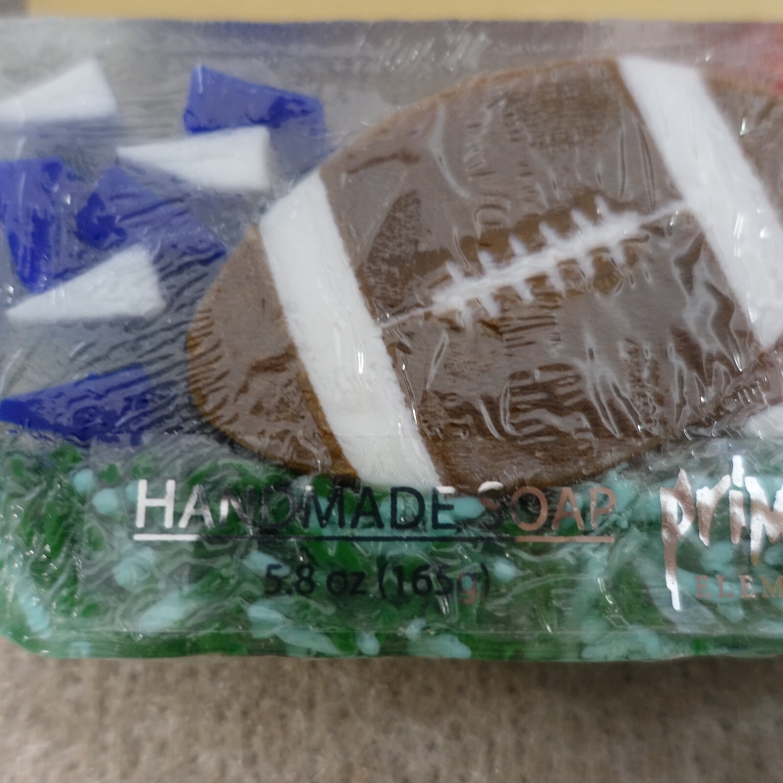 Football Theme Soap 5.8oz Bar Sandalwood Patchouli by Primal Elements Handmade