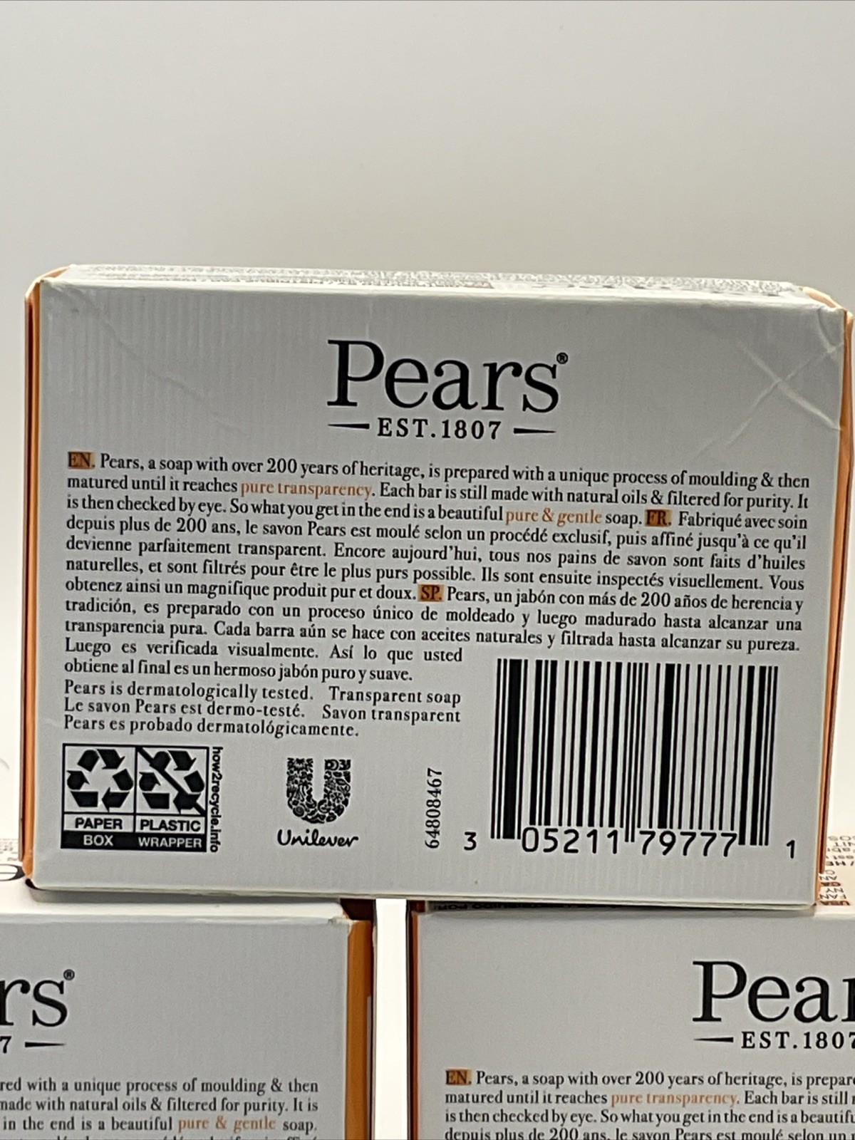 3x Pears Transparent Soap Gentle Care for Delicate Skin Glycerin 3.5 oz