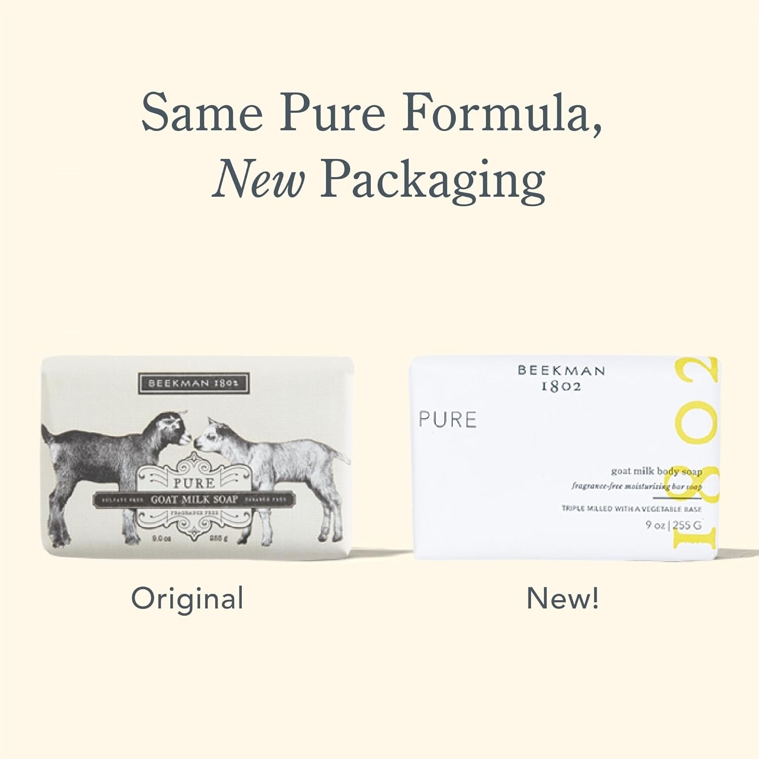 Beekman 1802 Pure Goat Milk Bar Soap Fragrance-free 9 oz. New &Sealed