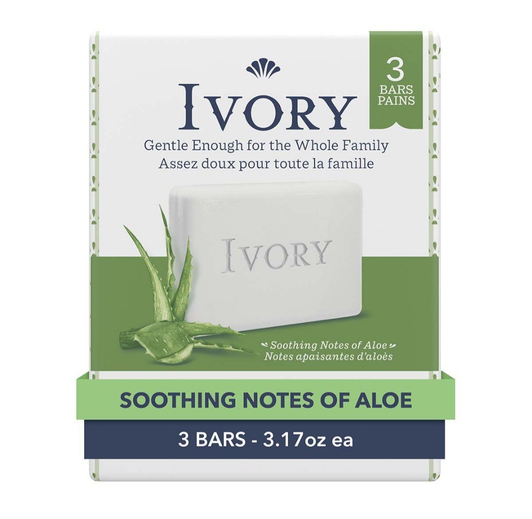 NEW! IVORY (3-BARS) 3.17 Oz. 💚•NOTES OF ALOE•💚 99% Pure Safe Clean & Simple🫧•