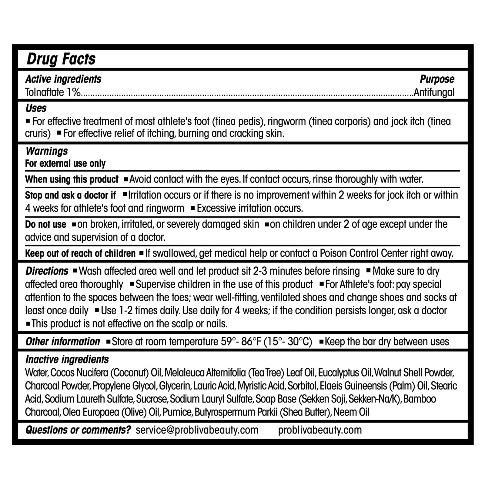 Antifungal Exfoliating Soap Bar with Tea Tree Oil & Charcoal – 2 Pack for Body &