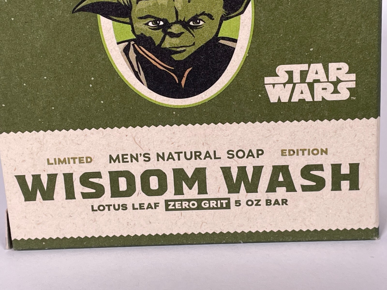 Dr Squatch WISDOM WASH Yoda Star Wars Mens 5oz Bar Soap Zero Grit