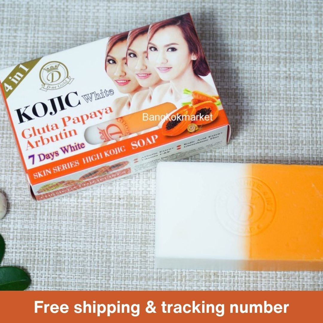 2×160 g. Kojic Gluta Papaya Arbutin Body Lightening Soap Clear Spot Authentic
