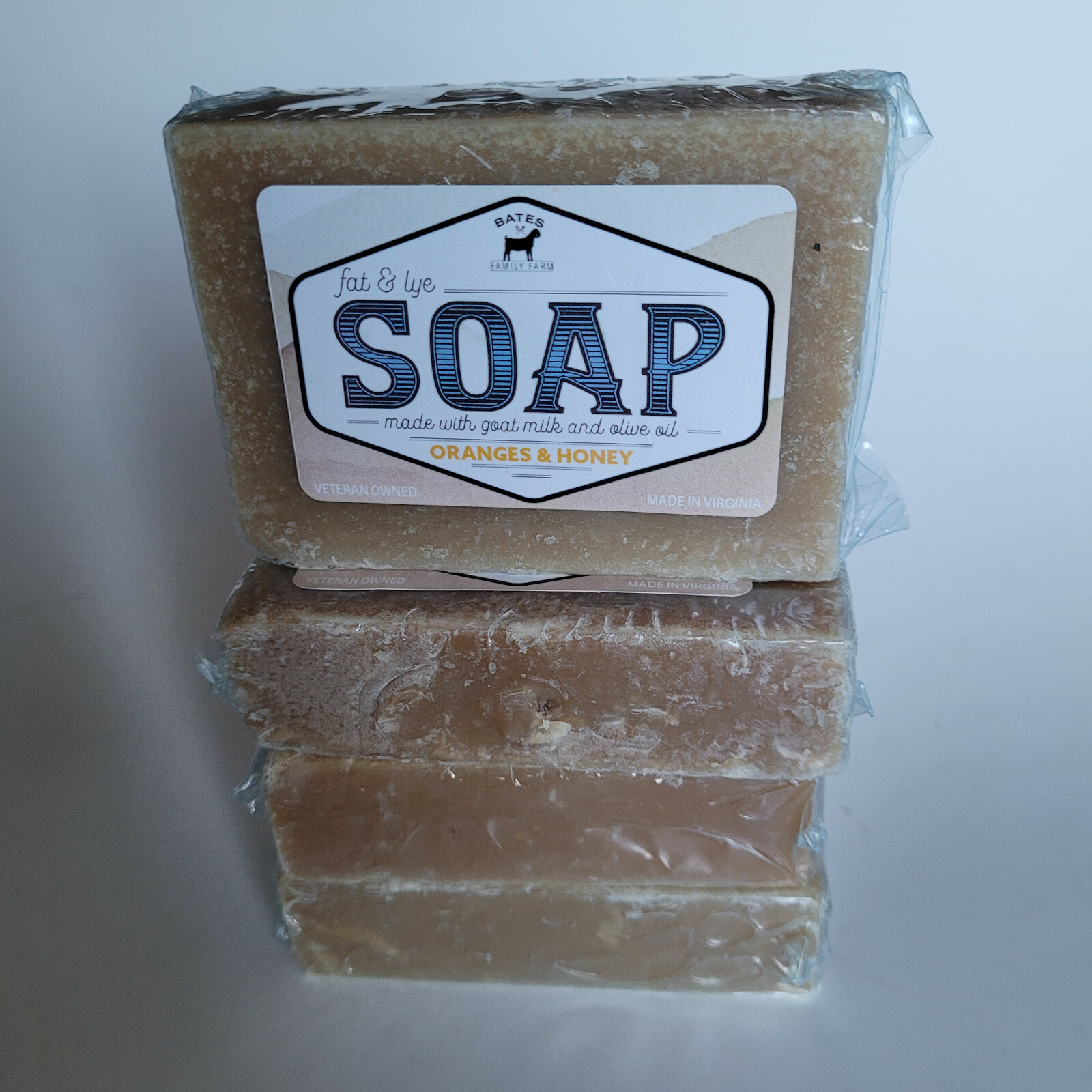 Bates Family Farm Oranges and Honey Fat and Lye Soap Goat Milk Olive Oil Natural